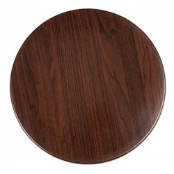 Bolero rond tafelblad 80 cm donkerbruin – voorgeboord