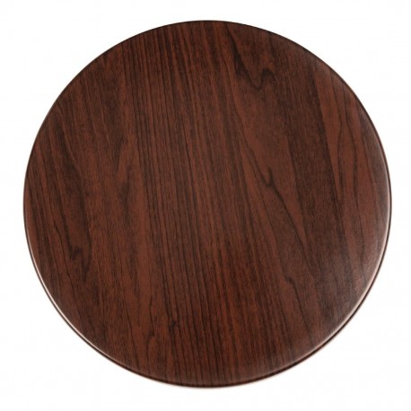 Bolero rond tafelblad 80 cm donkerbruin – voorgeboord