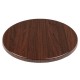 Bolero rond tafelblad 80 cm donkerbruin – voorgeboord