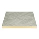 Bolero Voorgeboord Tafelblad Chevron Design 700 mm - Grijs