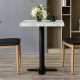 Bolero voorgeboord vierkant tafelblad met marmereffect, 700 mm, wit