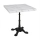 Bolero voorgeboord vierkant tafelblad met marmereffect, 700 mm, wit