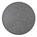 Bolero rond tafelblad van glasvezel, geborsteld zwart 580mm