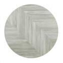 Bolero Voorgeboord Rond Tafelblad Chevron Design 600mm