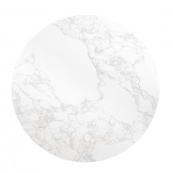 Rond Bolero tafelblad wit marmereffect Ø600 mm
