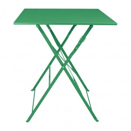 Bolero Perth vierkante tafel bosgroen 600 mm – gepoedercoat staal