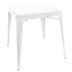 Bolero Bistro Vierkante Stalen Tafel Wit 668 mm - Enkel