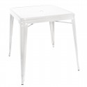 Bolero Bistro Vierkante Stalen Tafel Wit 668 mm - Enkel