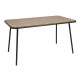 Bolero Santorini Rechthoekige Tafel Houteffect 1400 mm – Bruin Gepoedercoat Staal