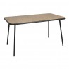 Bolero Santorini Rechthoekige Tafel Houteffect 1400 mm – Bruin Gepoedercoat Staal