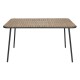 Bolero Santorini Rechthoekige Tafel Houteffect 1400 mm – Bruin Gepoedercoat Staal
