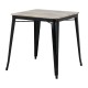 Bolero Bistro Eettafel Mangohout met Zwarte Poot – 650mm