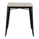 Bolero Bistro Eettafel Mangohout met Zwarte Poot – 650mm