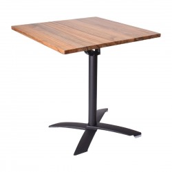 Opklapbare bistrotafel Helsinki bruin – 70 x 70 x 75 cm