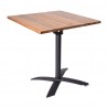 Opklapbare bistrotafel Helsinki bruin – 70 x 70 x 75 cm