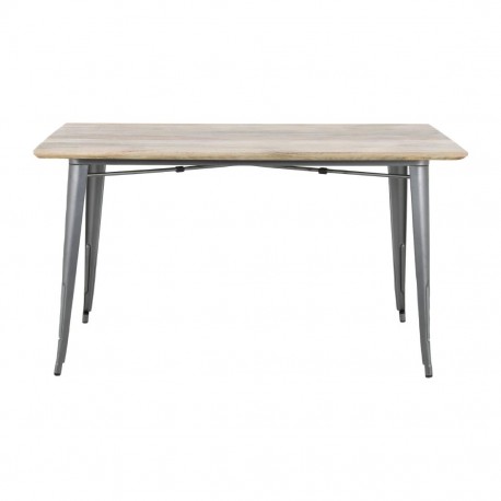 Bolero Bistro Eettafel Mangohout met Donkergrijze Poot – 1450mm