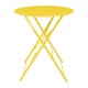 Bolero Perth ronde tafel 600 mm – zachtgeel, gepoedercoat staal