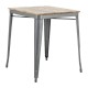 Bolero Bistro Eettafel met Lattenblad van Mangohout en Donkergrijze Poot 650mm