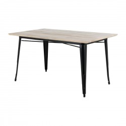 Bolero Bistro Eettafel Mangohout met Zwarte Poot 1450mm