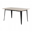 Bolero Bistro Eettafel Mangohout met Zwarte Poot 1450mm
