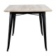 Bolero Bistro Eettafel Mangohout met Zwarte Poot 1450mm