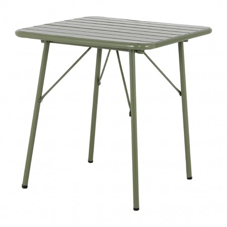 Bolero Amalfi vierkante inklapbare tafel staal olijfgroen 700mm