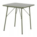 Bolero Amalfi vierkante inklapbare tafel staal olijfgroen 700mm