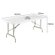 Bolero Rechthoekige Middenvouwtafel 6ft Wit – Inklapbaar Cateringmeubilair
