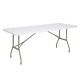Bolero rechthoekige inklapbare tafel 6ft wit – HDPE blad & stalen frame