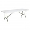 Bolero rechthoekige inklapbare tafel 6ft wit – HDPE blad & stalen frame