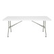 Bolero rechthoekige inklapbare tafel 6ft wit – HDPE blad & stalen frame