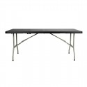Bolero Rechthoekige Opvouwbare Tafel 6ft - Zwart