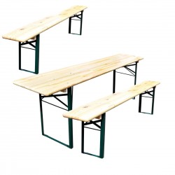Opklapbare biertafel met banken 220(L)cm - Attends