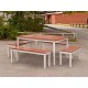 Gopak Enviro buitenbank imitatiehout walnooteffect 105 cm - Bruin Aluminium