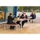 Gopak Enviro buitenbank imitatiehout walnooteffect 105 cm - Bruin Aluminium