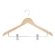 Bolero Houten Kledinghanger met Antislipclips – Set van 10 stuks