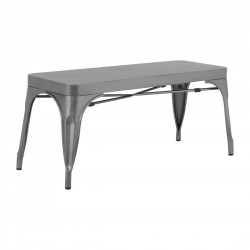 Bolero Bistro Metalen Bank Donkergrijs 1000mm - Set van 2 Stuks