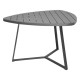 Bolero Valletta picknicktafel set – hartvormige tafel met 3 banken, grijs