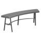 Bolero Valletta picknicktafel set – hartvormige tafel met 3 banken, grijs