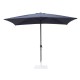 Bolero Sevilla Vierkante Parasol 2x3m Marineblauw – Aluminium Tuinparasol