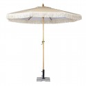 Bolero Sicilië Ronde Gestreepte Parasol – Diameter 2,5 Meter, Crème