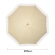 Bolero Sicilië Ronde Gestreepte Parasol – Diameter 2,5 Meter, Crème