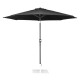 Bolero Sevilla Ronde Parasol 3M Diameter Zwart - Metalen Tuinparasol
