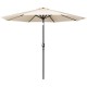 Bolero Sevilla ronde parasol crème – diameter 3 meter, aluminium paal