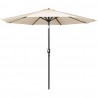 Bolero Sevilla ronde parasol crème – diameter 3 meter, aluminium paal