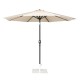 Bolero Sevilla ronde parasol crème – diameter 3 meter, aluminium paal