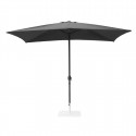 Bolero Sevilla vierkante parasol 2x3 m – zwart, aluminium