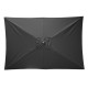 Bolero Sevilla vierkante parasol 2x3 m – zwart, aluminium