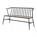 Bolero Alma bank met gebogen rugleuning - zwart mangohout