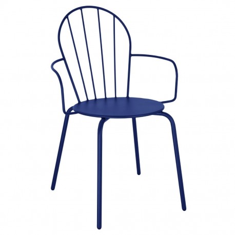 Bolero Adeline Armstoelen Donkerblauw – Stalen Stoelen (Set van 4)